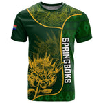Custom South Africa Rugby T shirt Go Champions Springboks Flower