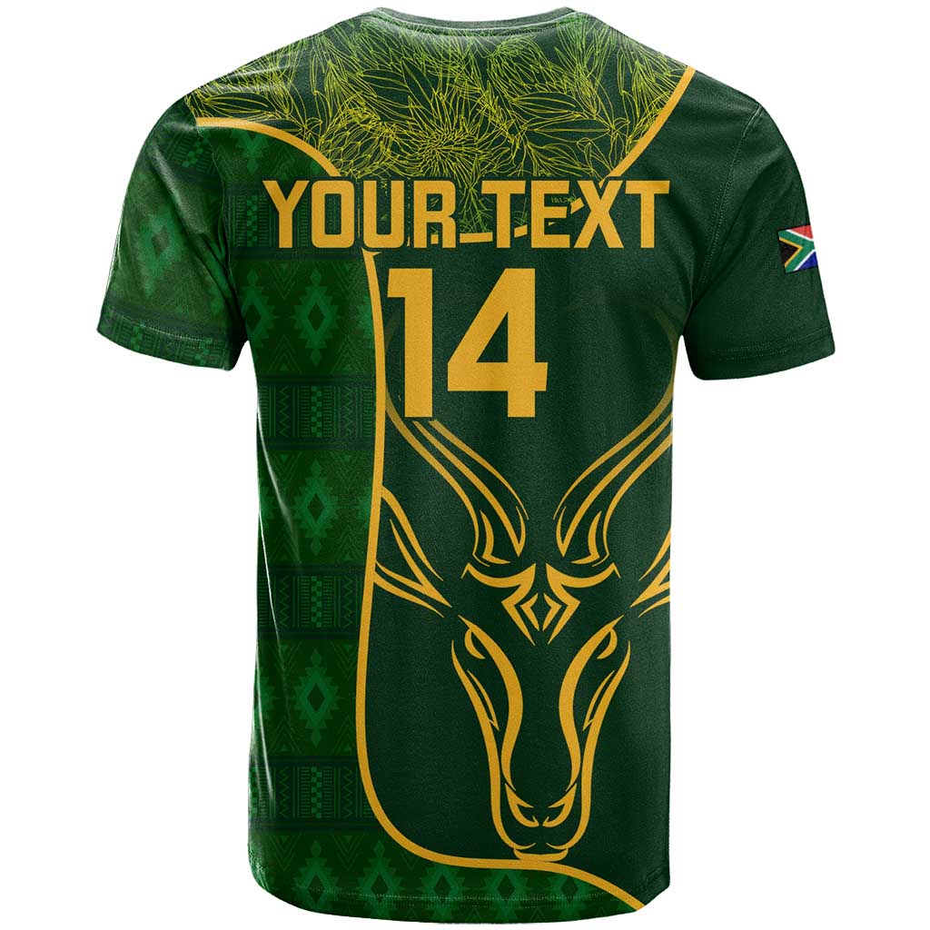 Custom South Africa Rugby T shirt Go Champions Springboks Flower