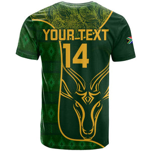 Custom South Africa Rugby T shirt Go Champions Springboks Flower