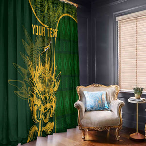 Custom South Africa Rugby Window Curtain Go Champions Springboks Flower