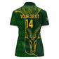 Custom South Africa Rugby Women Polo Shirt Go Champions Springboks Flower