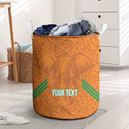 Ivory Coast Football Custom Laundry Basket Les Elephants Dames Skin Style