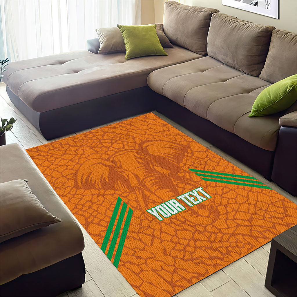 Ivory Coast Football Custom Area Rug Les Elephants Dames Skin Style
