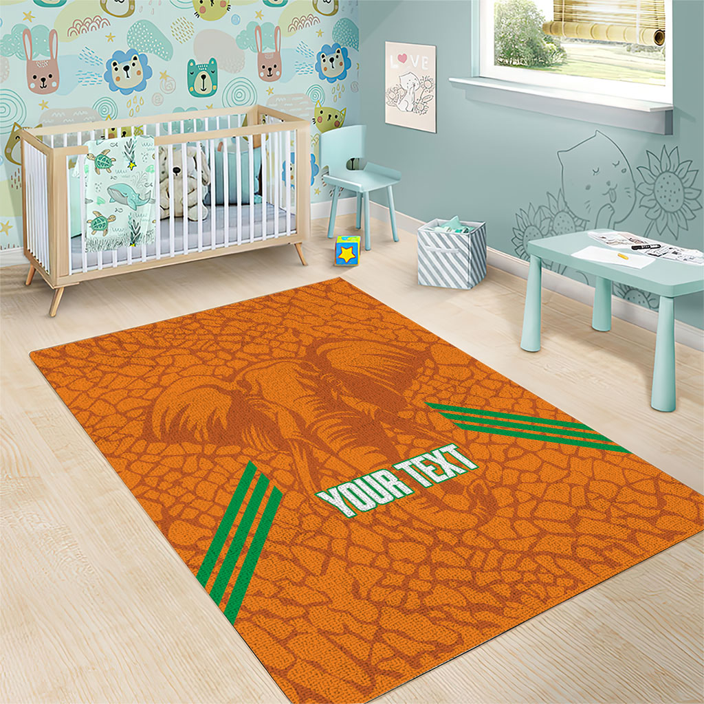 Ivory Coast Football Custom Area Rug Les Elephants Dames Skin Style