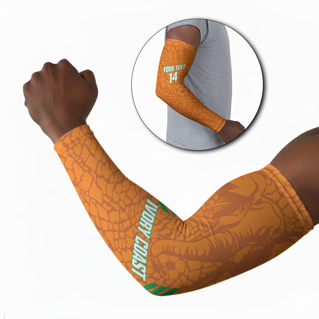 Ivory Coast Football Custom Arm Sleeves Les Elephants Dames Skin Style