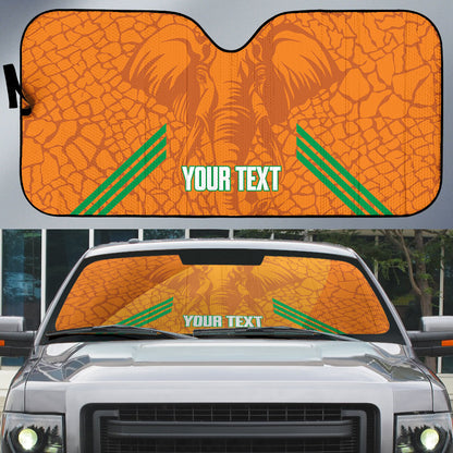 Ivory Coast Football Custom Auto Sun Shade Les Elephants Dames Skin Style