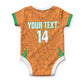 Ivory Coast Football Custom Baby Onesie Les Elephants Dames Skin Style