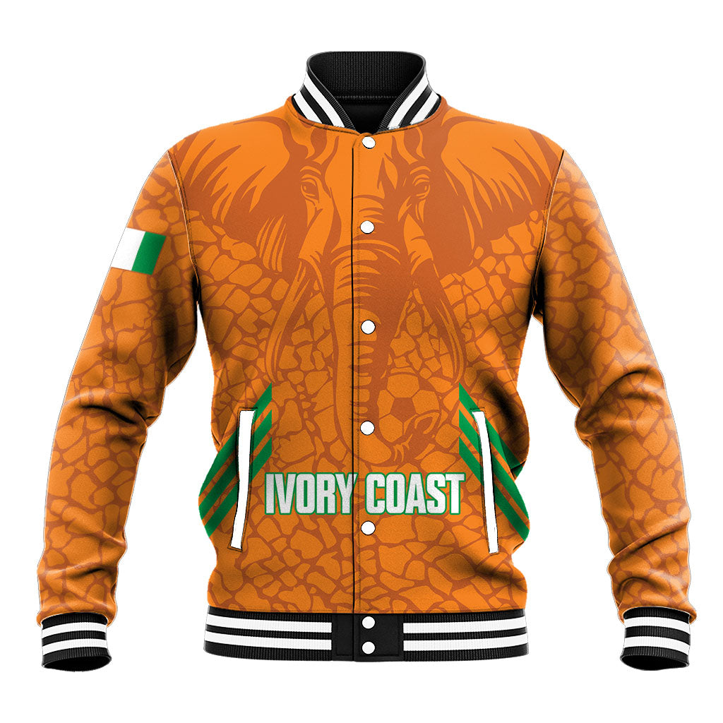 Ivory Coast Football Custom Baseball Jacket Les Elephants Dames Skin Style