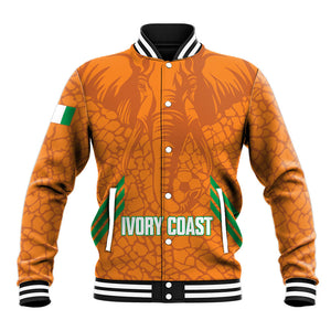 Ivory Coast Football Custom Baseball Jacket Les Elephants Dames Skin Style