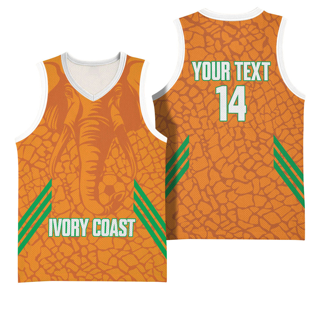Ivory Coast Football Custom Basketball Jersey Les Elephants Dames Skin Style