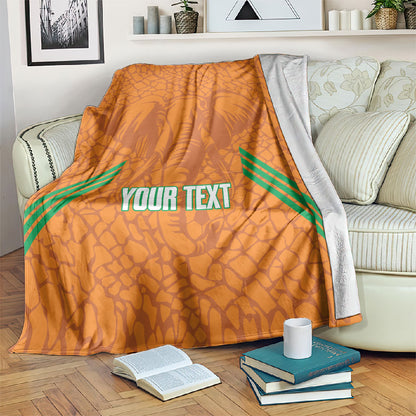 Ivory Coast Football Custom Blanket Les Elephants Dames Skin Style