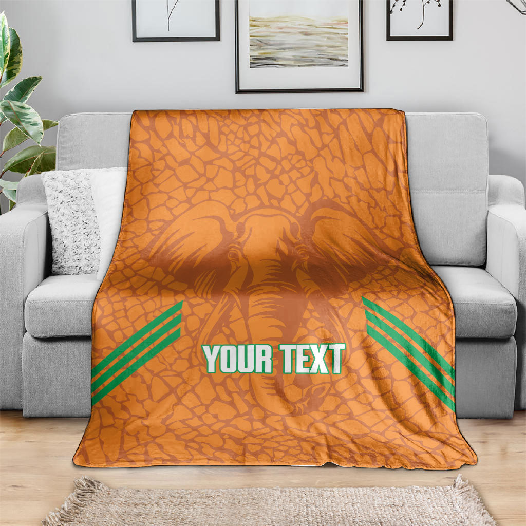 Ivory Coast Football Custom Blanket Les Elephants Dames Skin Style