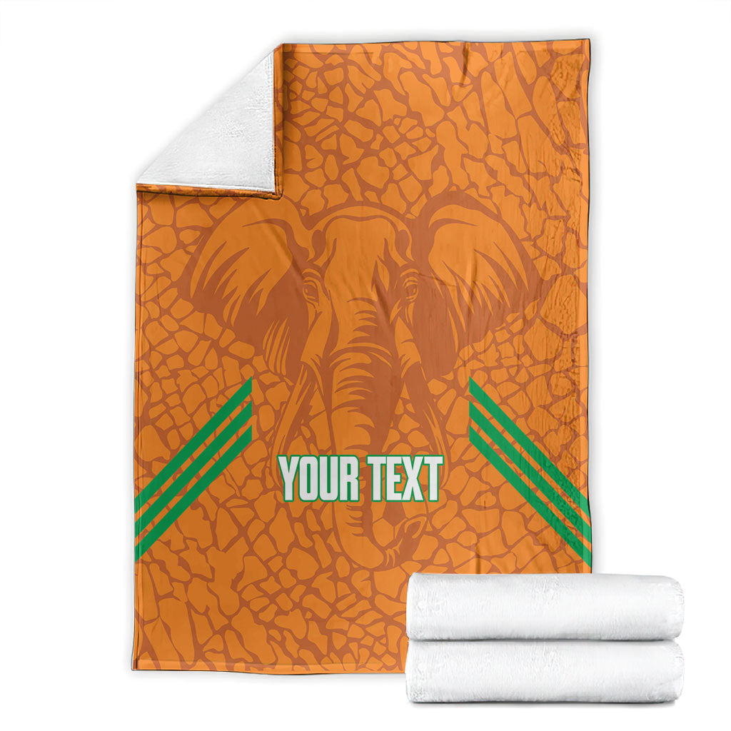 Ivory Coast Football Custom Blanket Les Elephants Dames Skin Style