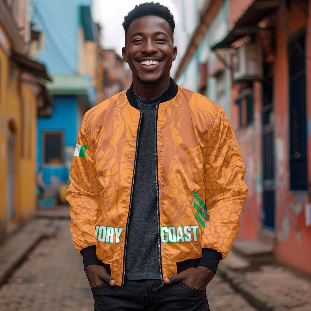 Ivory Coast Football Custom Bomber Jacket Les Elephants Dames Skin Style