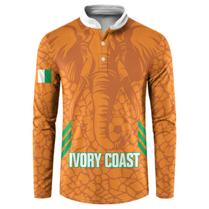 Ivory Coast Football Custom Button Sweatshirt Les Elephants Dames Skin Style