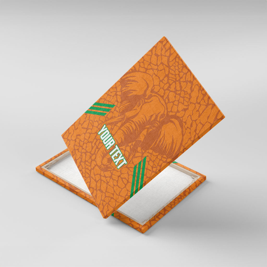 Ivory Coast Football Custom Canvas Wall Art Les Elephants Dames Skin Style