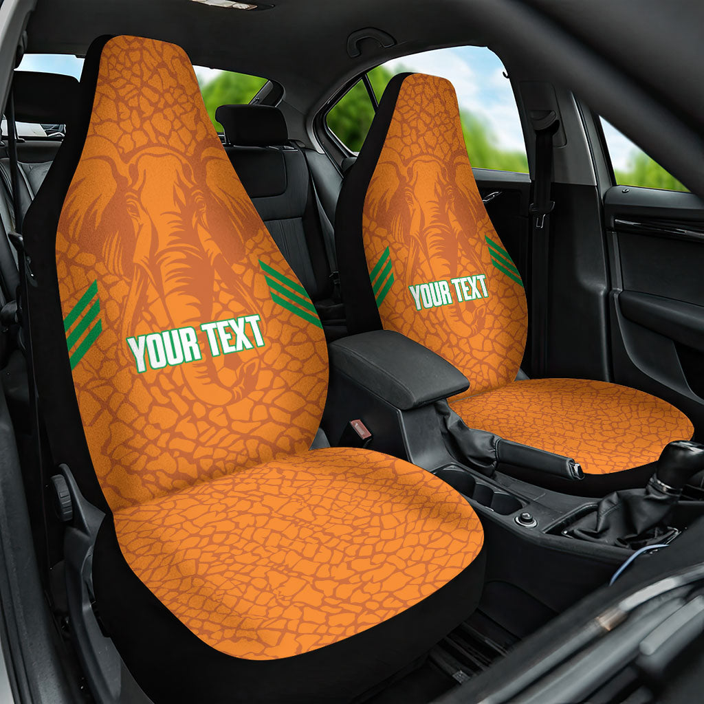 Ivory Coast Football Custom Car Seat Cover Les Elephants Dames Skin Style