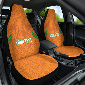Ivory Coast Football Custom Car Seat Cover Les Elephants Dames Skin Style