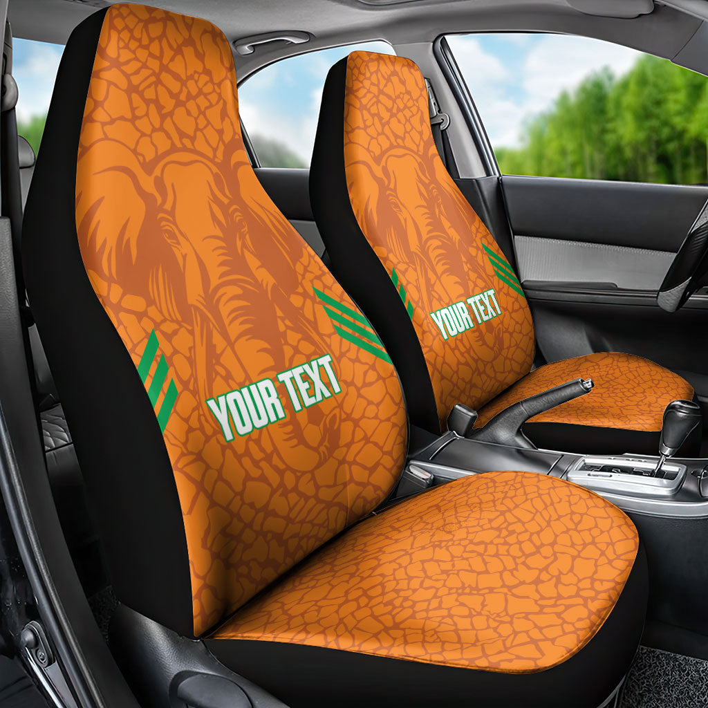 Ivory Coast Football Custom Car Seat Cover Les Elephants Dames Skin Style