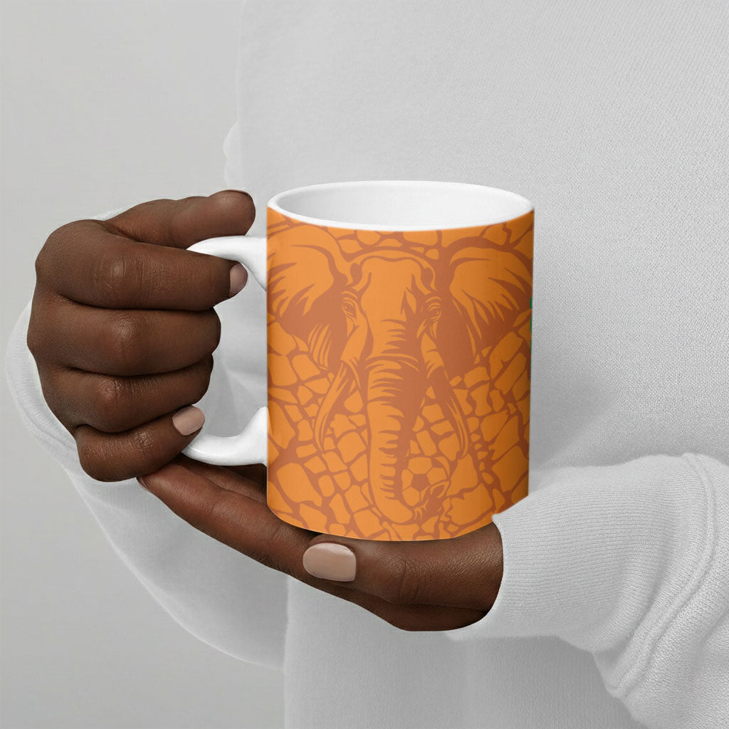 Ivory Coast Football Custom Ceramic Mug Les Elephants Dames Skin Style