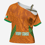 Ivory Coast Football Custom Cross Shoulder Shirt Les Elephants Dames Skin Style