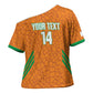 Ivory Coast Football Custom Cross Shoulder Shirt Les Elephants Dames Skin Style