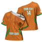 Ivory Coast Football Custom Cross Shoulder Shirt Les Elephants Dames Skin Style