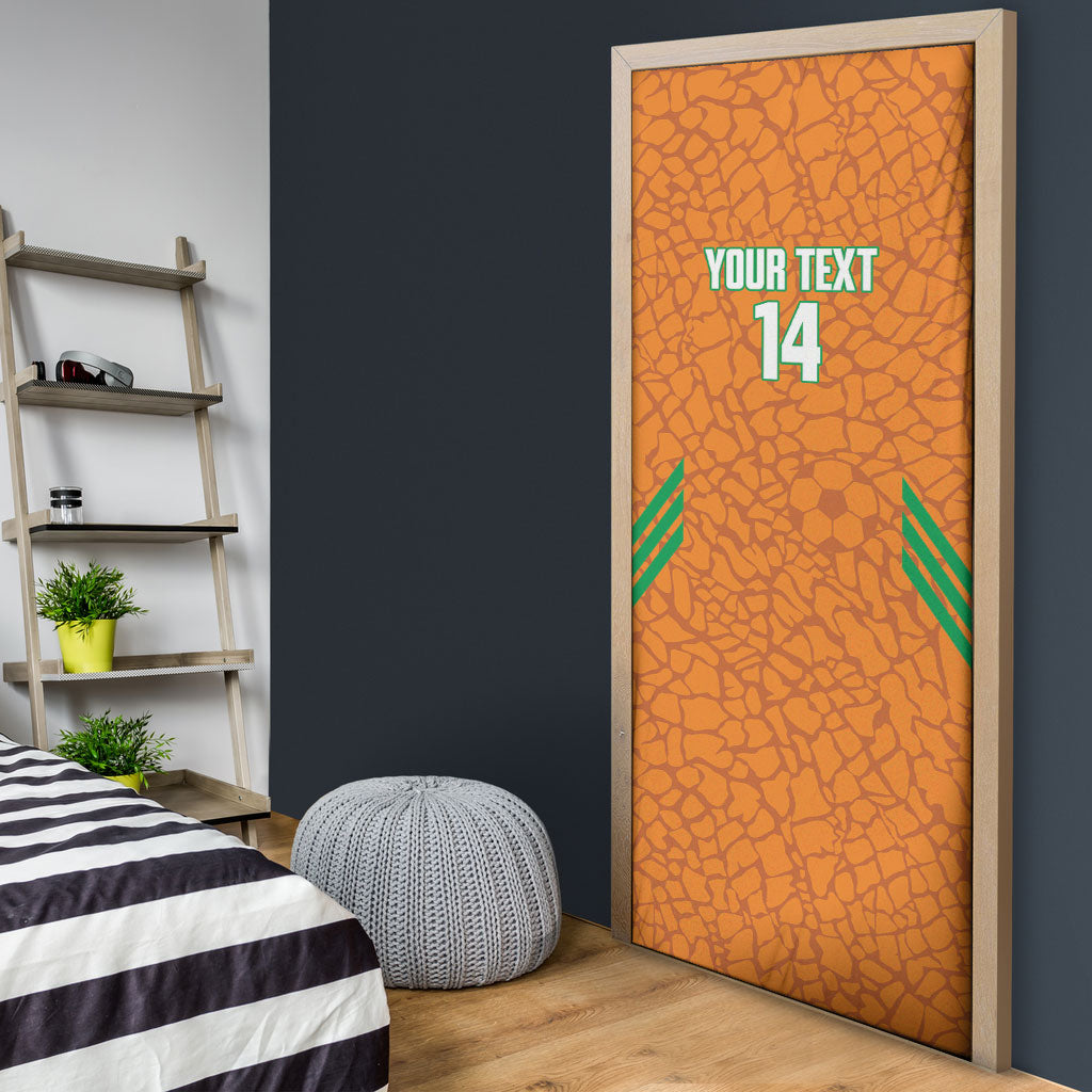 Ivory Coast Football Custom Door Cover Les Elephants Dames Skin Style