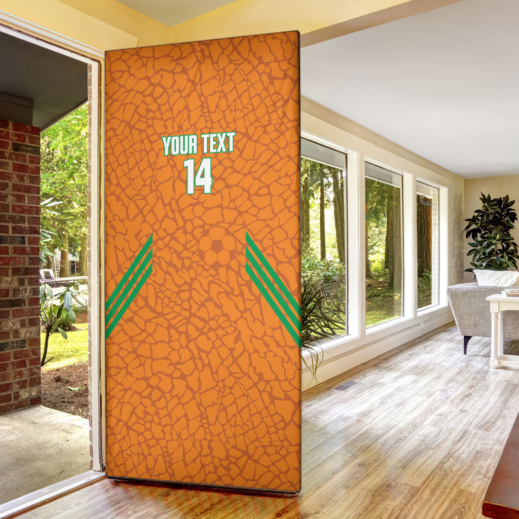 Ivory Coast Football Custom Door Cover Les Elephants Dames Skin Style
