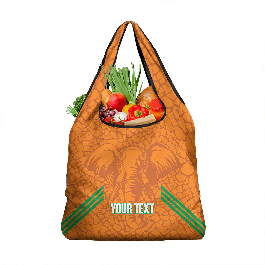 Ivory Coast Football Custom Grocery Bag Les Elephants Dames Skin Style