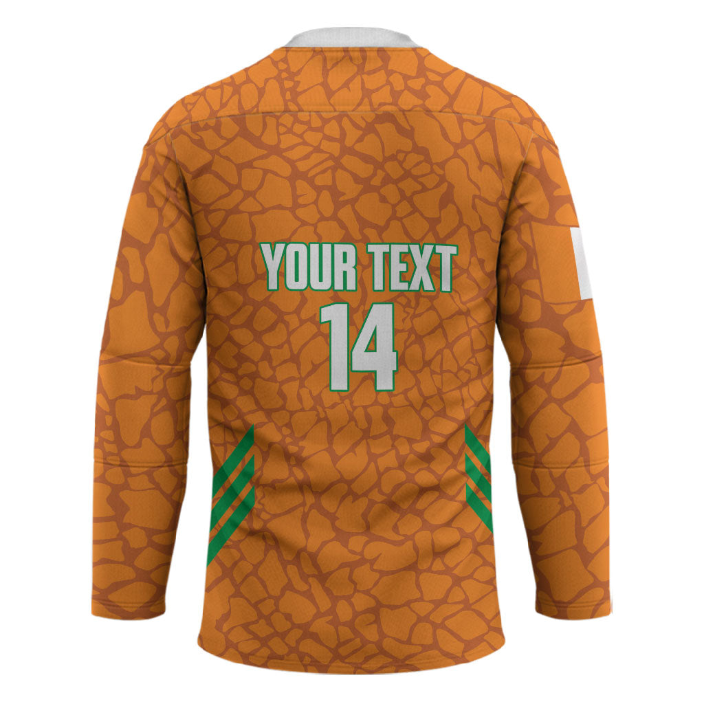 Ivory Coast Football Custom Hockey Jersey Les Elephants Dames Skin Style
