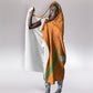 Ivory Coast Football Custom Hooded Blanket Les Elephants Dames Skin Style