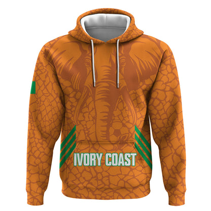 Ivory Coast Football Custom Hoodie Les Elephants Dames Skin Style