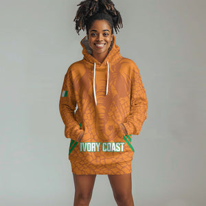 Ivory Coast Football Custom Hoodie Dress Les Elephants Dames Skin Style