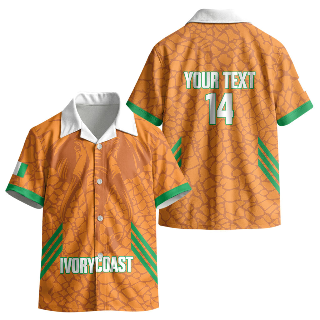 Ivory Coast Football Custom Kid Hawaiian Shirt Les Elephants Dames Skin Style