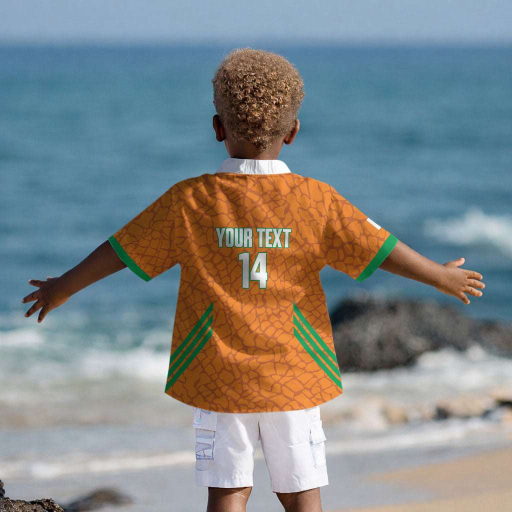 Ivory Coast Football Custom Kid Hawaiian Shirt Les Elephants Dames Skin Style