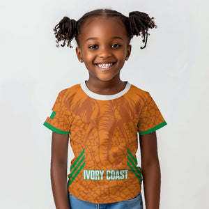 Ivory Coast Football Custom Kid T shirt Les Elephants Dames Skin Style