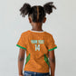 Ivory Coast Football Custom Kid T shirt Les Elephants Dames Skin Style