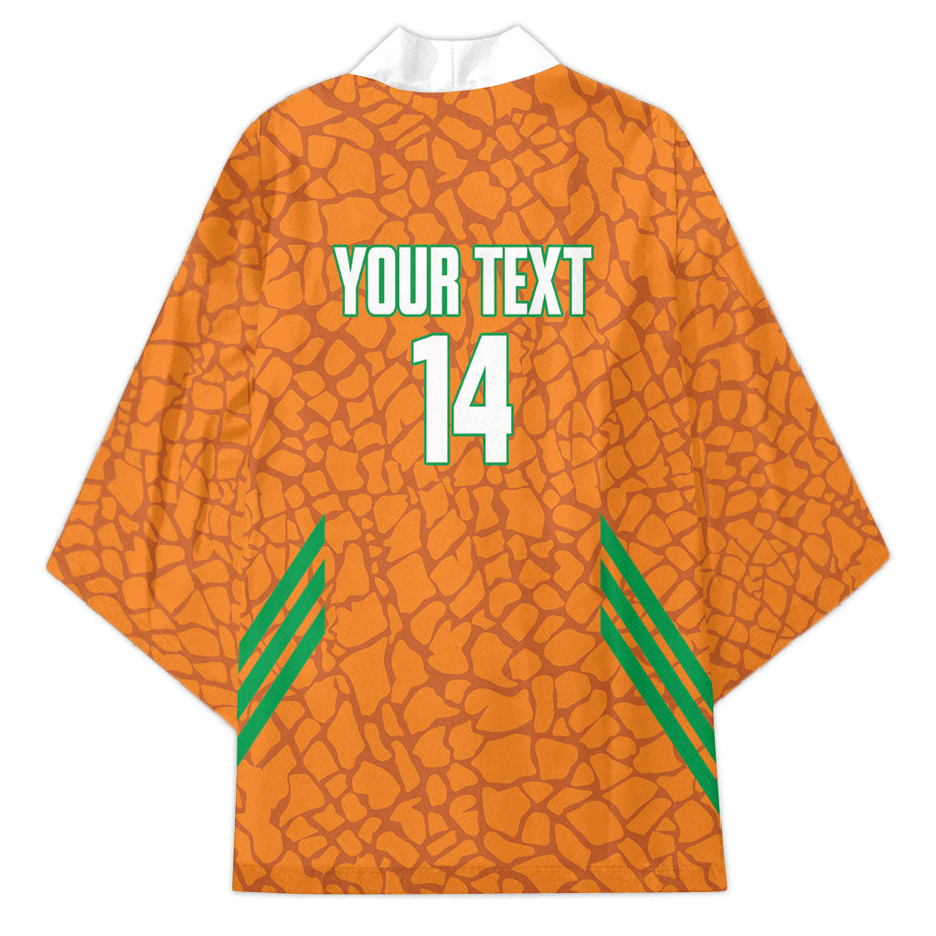 Ivory Coast Football Custom Kimono Les Elephants Dames Skin Style
