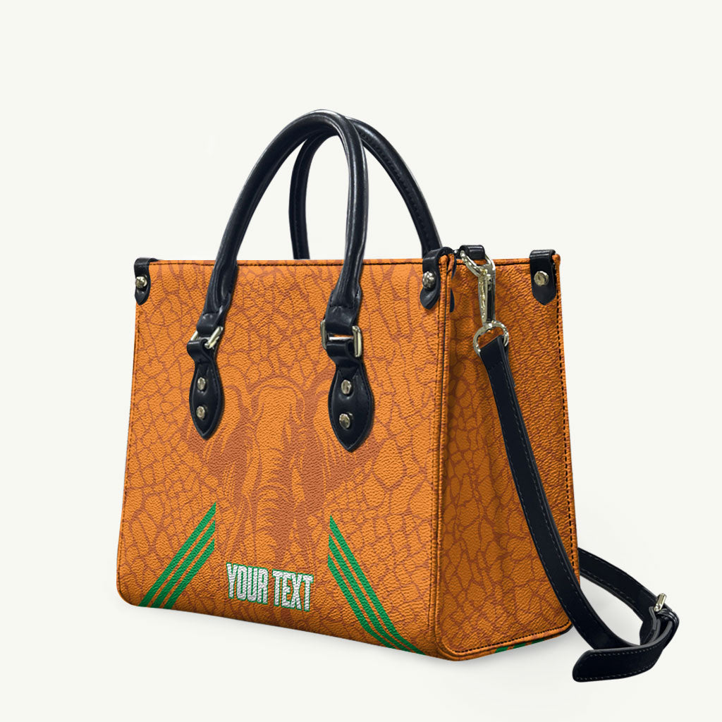 Ivory Coast Football Custom Leather Bag Les Elephants Dames Skin Style