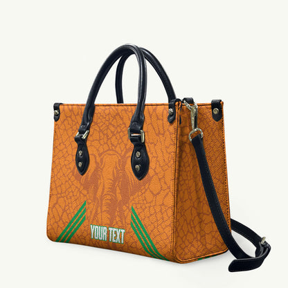 Ivory Coast Football Custom Leather Bag Les Elephants Dames Skin Style