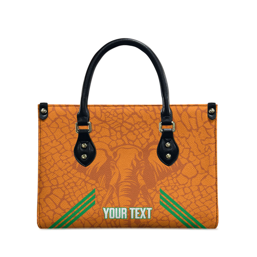 Ivory Coast Football Custom Leather Bag Les Elephants Dames Skin Style