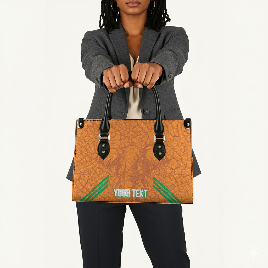 Ivory Coast Football Custom Leather Bag Les Elephants Dames Skin Style