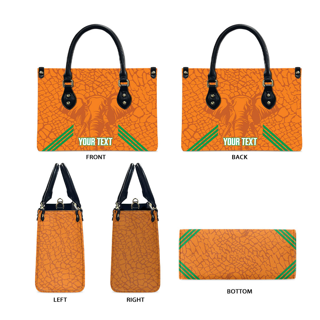 Ivory Coast Football Custom Leather Bag Les Elephants Dames Skin Style