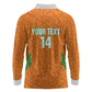 Ivory Coast Football Custom Long Sleeve Polo Shirt Les Elephants Dames Skin Style