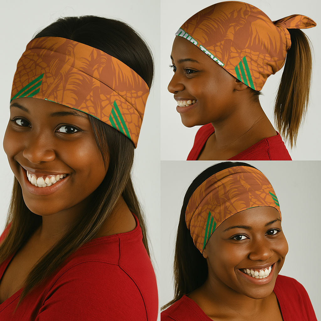 Ivory Coast Football Custom Neck Gaiter Les Elephants Dames Skin Style