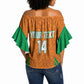 Ivory Coast Football Custom Off Shoulder Wrap Waist Top Les Elephants Dames Skin Style
