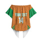 Ivory Coast Football Custom Off Shoulder Wrap Waist Top Les Elephants Dames Skin Style