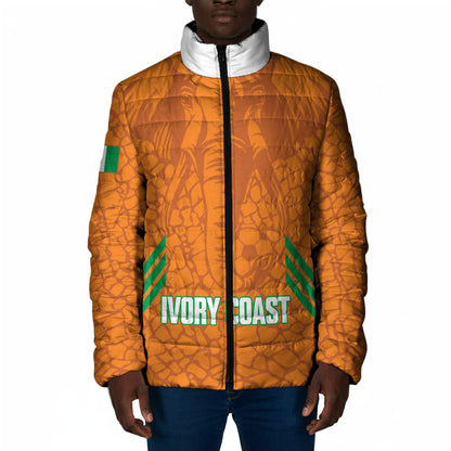 Ivory Coast Football Custom Padded Jacket Les Elephants Dames Skin Style