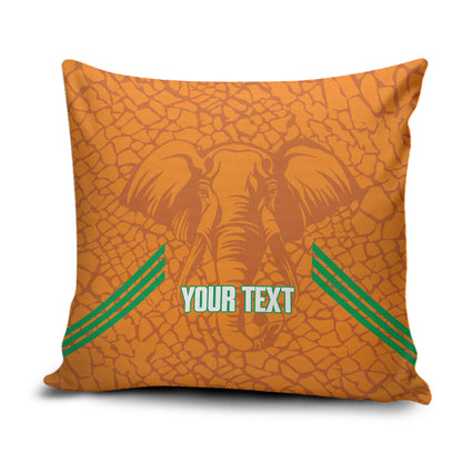 Ivory Coast Football Custom Pillow Cover Les Elephants Dames Skin Style